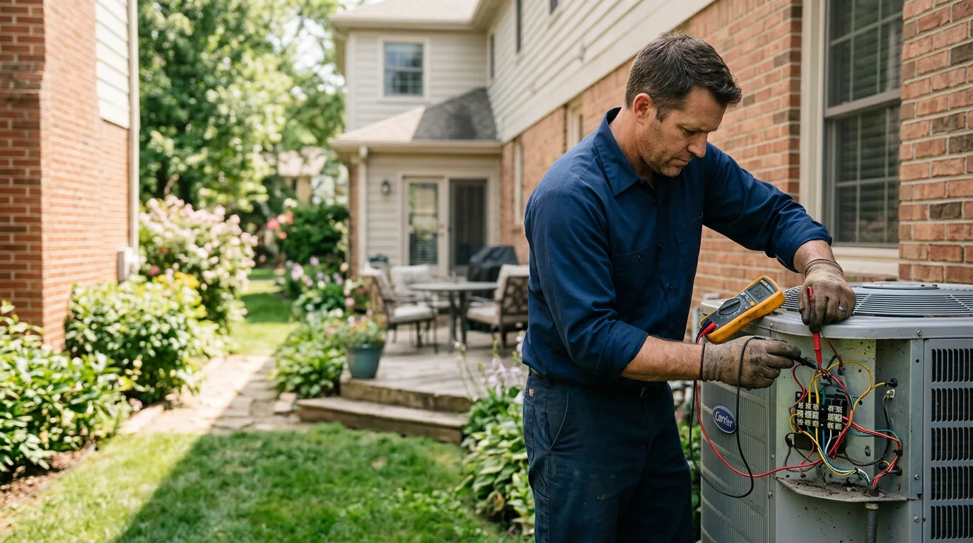 HVAC technician working near Lindsey, OH